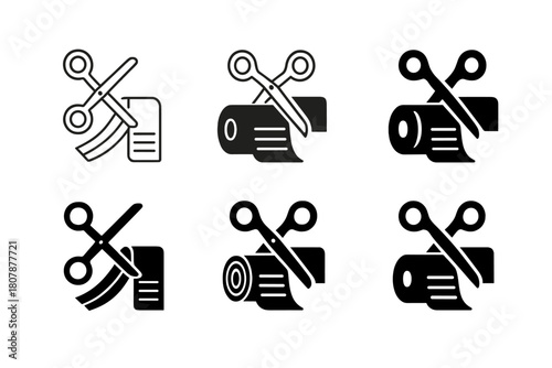 Bandage Logo Variations. Bandages and gauze. Icon set. Set Logo of bandages and gauze: adhesive bandage strip with perforations. harmonious logo variations of