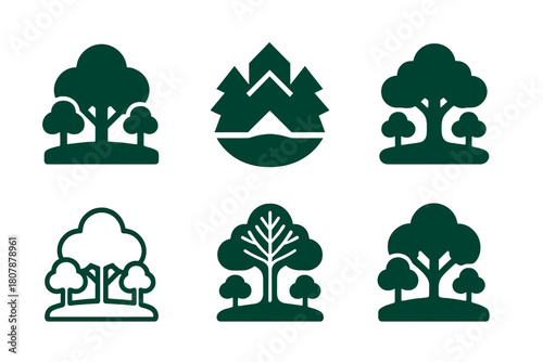 Biodiversity Icon Set. Biodiversity preservation. Icon set. Set Logo of biodiversity preservation: hand holding leaf. harmonious logo variations of the same