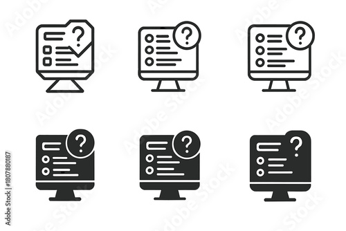 E-Learning Logo Variations. E-learning and online courses. Icon set. Set Logo of e-learning and online courses: laptop with open book. harmonious