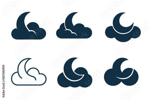 Sleep Icon Set. Sleep and Rest. Line icon set of Sleep and Rest: pillow, bed, sleeping face, moon, stars, eye mask, blanket, clock, night lamp, slippers, dream
