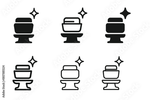 Moisturizer Jar Logos. Moisturizer jar mockup. Icon set. Set Logo of moisturizer jar mockup: jar with SPF sun badge. harmonious logo variations of the same