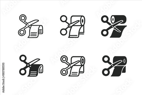 Bandage Logo Variations. Bandages and gauze. Icon set. Set Logo of bandages and gauze: adhesive bandage strip with perforations. harmonious logo variations of