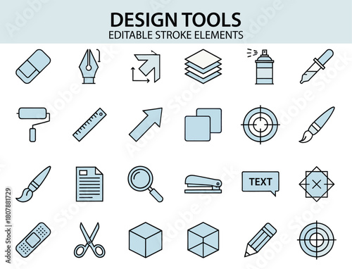 Design tools editable stroke elements graphic design and creativity