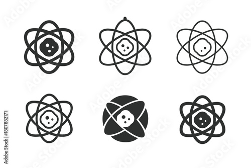 Alien Life Exploration Icons. Exploring the possibility of alien life in distant star systems. Icon set. Set Logo of alien life exploration: