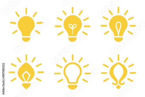 Festive Light Icons. Festive Lights. Icon set. Set Logo of Festive Lights: glowing string ornament. harmonious logo variations of the same emblematic concept,