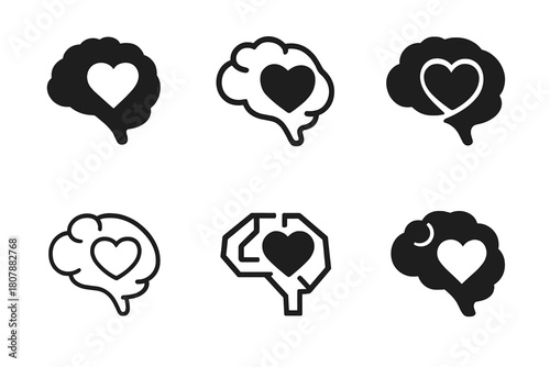 Moral Development Logos. Moral development. Icon set. Set Logo of Moral development: Child learning values. harmonious logo variations of the same emblematic