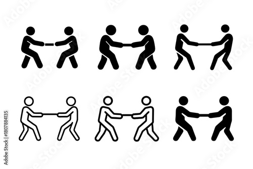 Traditional Game Logos. Traditional games. Icon set. Set Logo of traditional games: slingshot. harmonious logo variations of the same emblematic concept, each