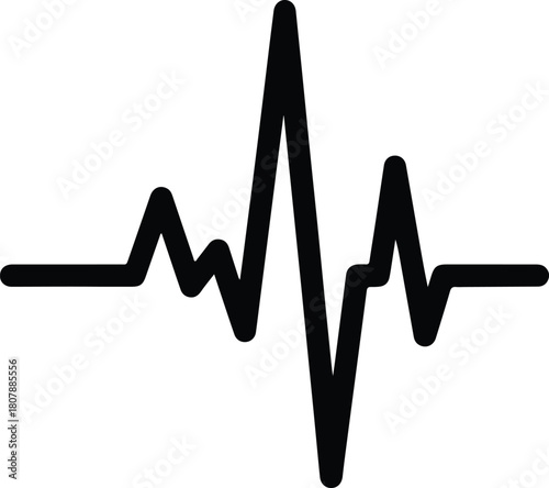 Illustration electrocardiogram heartbeat pulse medical symbol silhouette vector