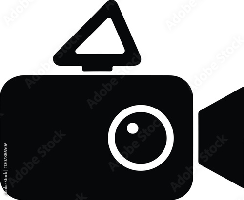 Illustration of a simple camera icon silhouette vector