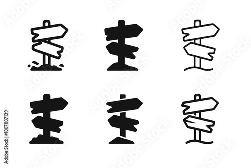 Wasteland Icon Set. Wasteland. Icon set. Set Logo of wasteland: sand dune silhouette. harmonious logo variations of the same emblematic concept, each with