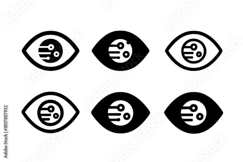 Accessible UI Icon Set. Accessible user interface (UI) design. Icon set. Set Logo of accessible user interface (UI) design: universal design grid. harmonious