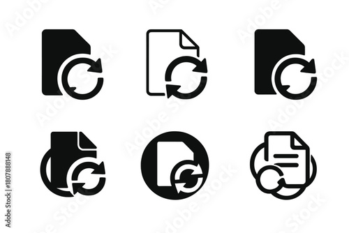Digital Asset Logos. Digital Asset Management. Icon set. Set Logo of Digital Asset Management: secure file lock symbol. harmonious logo variations of the same