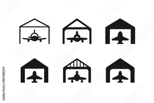 Aviation Line Icons. Aviation elements. Line icon set of aviation elements: airplane, control tower, propeller, engine, flight path, cloud, pilot, compass,
