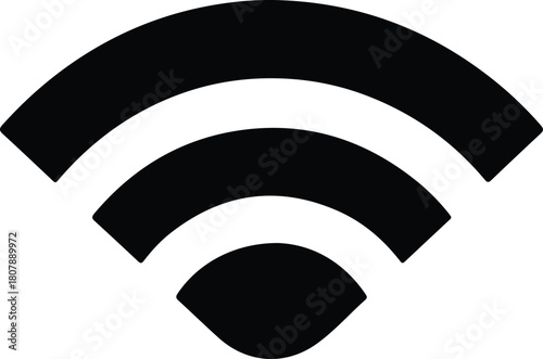 Illustration wifi signal strength icon communication wireless silhouette vector