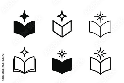 Micro-Mentorship Icon Set. Micro-mentorship moments. Icon set. Set Logo of micro-mentorship moments: shared light bulb. harmonious logo variations of the same