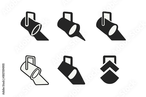 Music Festival Logos. Music festival flyer. Icon set. Set Logo of music festival flyer: DJ turntable. harmonious logo variations of the same emblematic