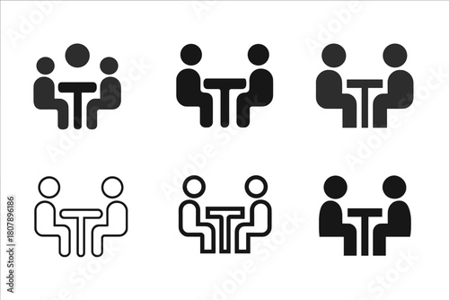 Future Work Logos. Future of work. Icon set. Set Logo of Future of work: Cloud-based workspace. harmonious logo variations of the same emblematic concept, each