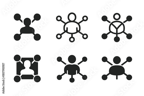 Chronic Care Icon Set. Chronic disease management and health support. Icon set. Set Logo of Chronic disease management and health support: patient with