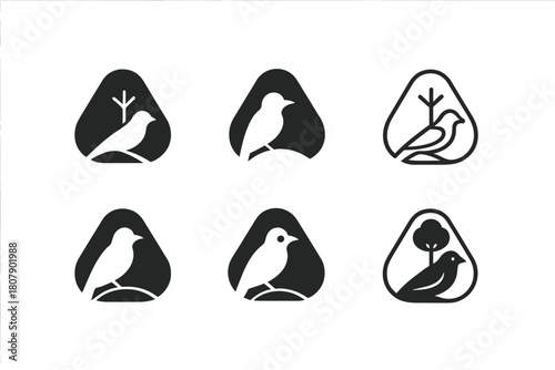 Nature Retreat Icons. Nature retreat. Solid icon set of nature retreat: tree, mountain, river, tent, cabin, leaf, sun, flower, bird, campfire, spa bowl,
