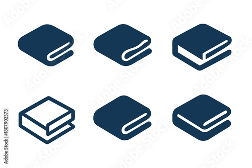 Relaxation Logo Variations. Sleep-induced relaxation. Icon set. Set Logo of Sleep-induced relaxation: soft blanket fold icon. harmonious logo variations of the