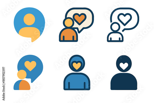 Startup Marketing Logos. Marketing strategies for startups and small businesses. Icon set. Set Logo of marketing strategies for startups and small businesses: