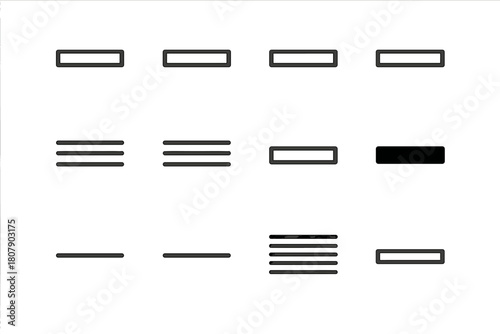 Color Stripe Icons. Color stripes. Line icon set of color stripes: red stripe, blue stripe, green stripe, yellow stripe, pink stripe, purple stripe, orange