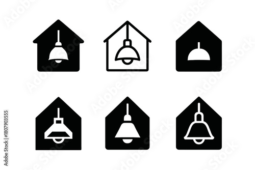 Sustainable Decor Icons. Incorporating Sustainable Materials in Home Decor. Icon set. Set Logo of Sustainable Home Decor: reclaimed wood table. harmonious logo