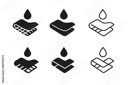 Bandage Logo Variations. Bandages and gauze. Icon set. Set Logo of bandages and gauze: adhesive bandage strip with perforations. harmonious logo variations of