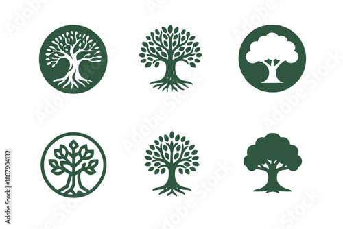 Preservation Logo Variations. Cultural, historical, and scientific preservation efforts. Icon set. Set Logo of document restoration: parchment