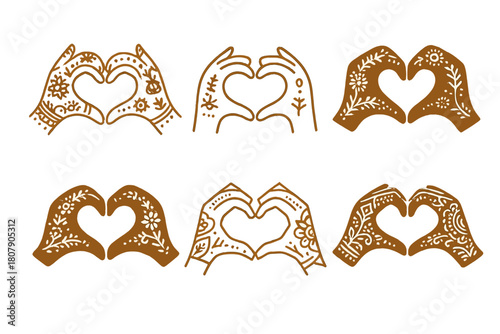 Cultural Love Icons. Celebrating love in different cultures and traditions. Icon set. Set Logo of Celebrating love in different cultures and traditions: