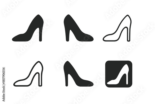 Fashion Accessory Icons. Fashion accessories. Icon set. Set Logo of fashion accessories: bow tie. harmonious logo variations of the same emblematic concept,