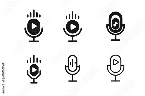 Digital Media Icons. Digital media branding. Line icon set of Digital media branding: social media icon, website, smartphone, camera, logo, banner, megaphone,