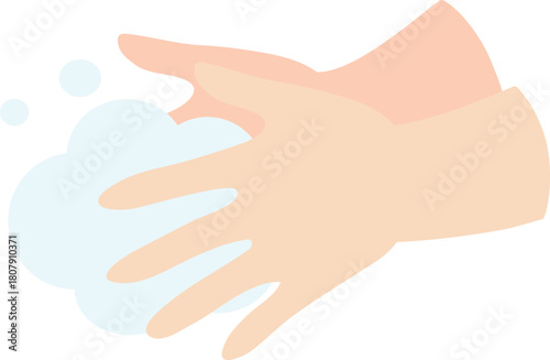 石鹸での手洗い