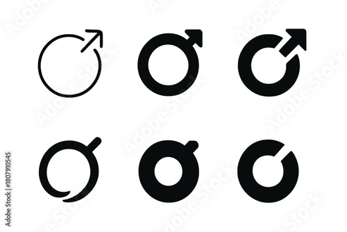 Open Space Logos. open space. Icon set. Set Logo of open space: minimalist landscape with sky and horizon. harmonious logo variations of the same emblematic