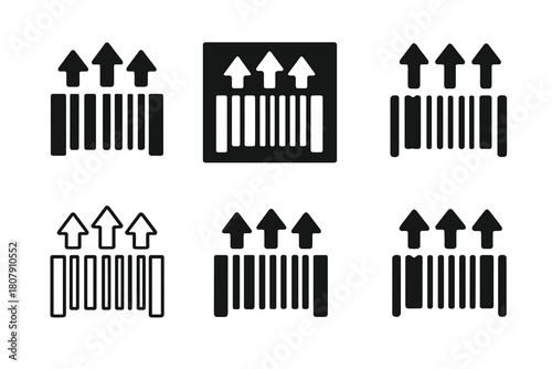 Customs Broker Logos. customs brokers. Icon set. Set Logo of customs brokers: document with cargo container. harmonious logo variations of the same emblematic