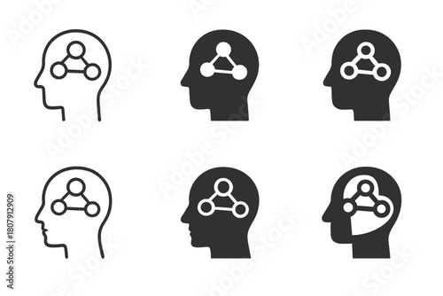 Study Skills Icons. Study skills. Icon set. Set Logo of study skills: calendar and clock symbolizing organized learning. harmonious logo variations of the same