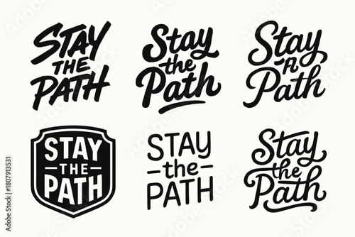 Diverse Lettering Styles. Effort creates results. Set lettering. harmonious lettering variations of the same emblematic concept, each with different artistic