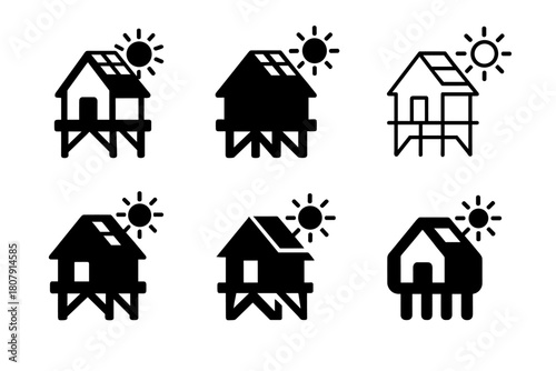 Disaster Preparedness Logos. Architecture for disaster preparedness and recovery. Icon set. Set Logo of architecture for disaster preparedness and recovery: