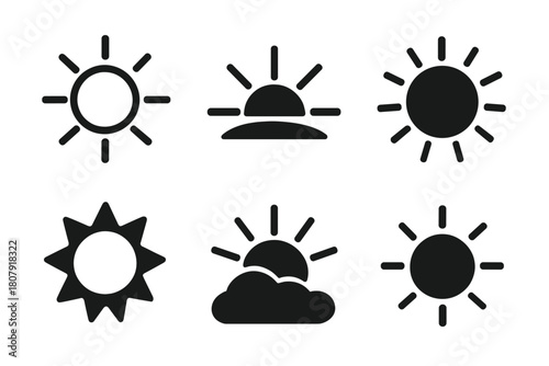 Community Mural Logos. A group of artists working together on a large community mural project. Icon set. Set Logo of Sunlight: Natural outdoor setting.