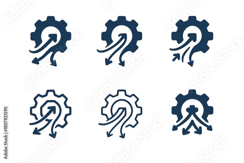 Data Science Logos. Data science. Icon set. Set Logo of data science: clustering scatter plot with centroid. harmonious logo variations of the same emblematic
