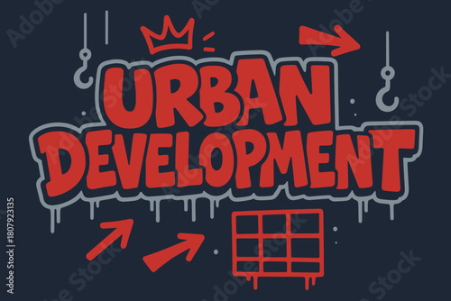 Graffiti Art Elements. Urban Development ? Graffiti Simplified; lettering: thick bubble/block, tilted; effects: dripping outlines, flat spray fills;