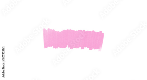Bright Light Pink Marker Paint Brush Block Texture Isolated Design Element