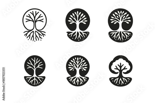 Memorial Traditions Icons. Remembering loved ones with special memorial traditions. Icon set. Set Logo of remembering loved ones with special