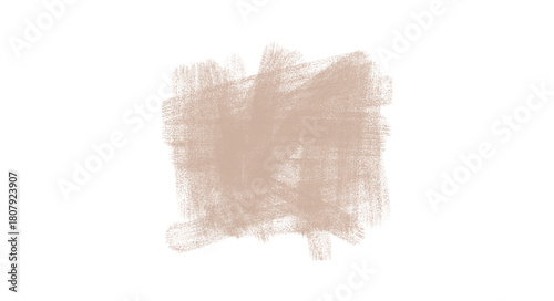 Abstract Pale Nude Brown Paint Scribble Brush Stroke Texture Isolated Element