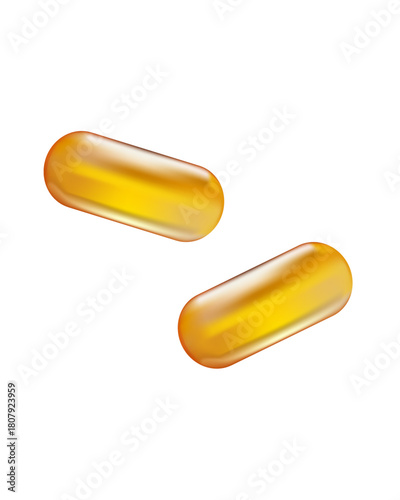 Editable honey or orange colored soft capsules
