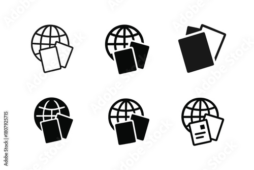 Travel Souvenir Icons. Travel souvenirs. Icon set. Set Logo of travel souvenirs: souvenir shop sign. harmonious logo variations of the same emblematic concept,