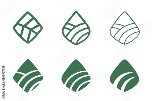 Collective Farm Logos. Collective farm. Icon set. Set Logo of collective farm: wheat sheaf. harmonious logo variations of the same emblematic concept, each