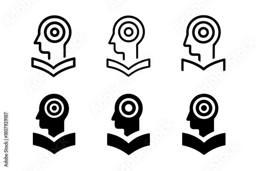 Study Skills Icons. Study skills. Icon set. Set Logo of study skills: calendar and clock symbolizing organized learning. harmonious logo variations of the same