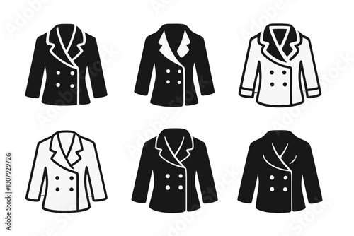 Vintage Clothing Icons. Vintage clothing. Solid icon set of vintage clothing: dress, hat, gloves, high heel, bow tie, cane, mirror, necklace, corset,