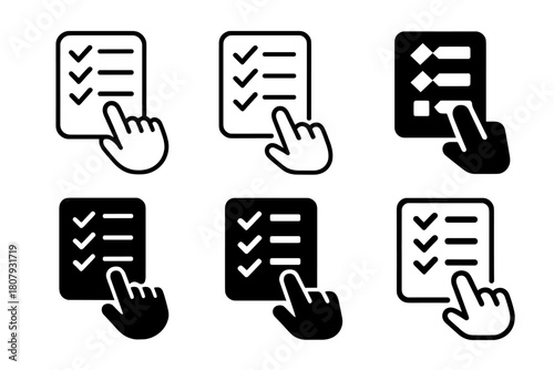 Planner Icon Set. Using an app or paper planner to organize thoughts and appointments. Icon set. Set Logo of using an app or paper planner to organize thoughts